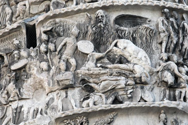 <ul><li><p><span style="background-color: transparent;">Column of Marcus Aurelius</span></p><ul><li><p><span style="background-color: transparent;">Rome</span></p></li><li><p><span style="background-color: transparent;">180-192 AD</span></p></li><li><p><span style="background-color: transparent;">Celebrate victory of Germanic tribes</span></p></li><li><p><span style="background-color: transparent;">Miracle of Rain</span></p></li></ul></li></ul><p></p>