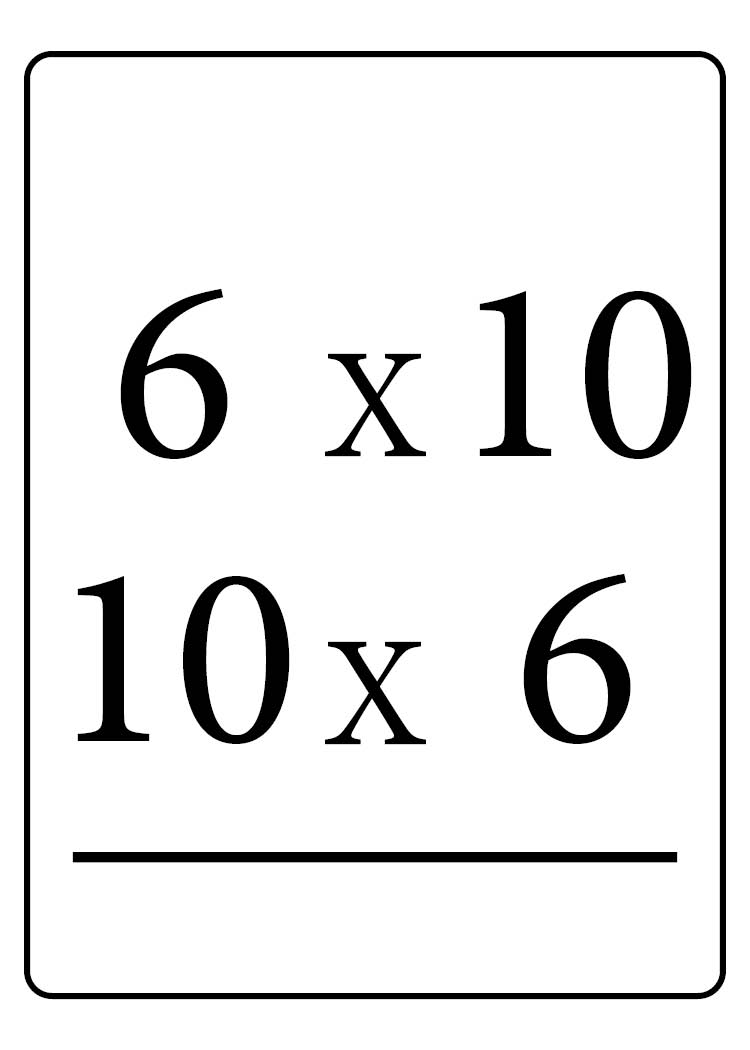 <p>6×10 or 10×6 = ?</p>