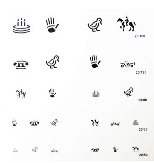<p>It uses Allen figures, which are also found on many standard electronic/projector picture charts.</p>