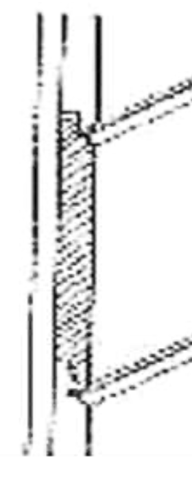 <p><strong>Wood sheathing </strong>whose edges are rabbeted to make an overlapping joint. Examples are <strong>v-cut, rustic, stone-cut, and corrugated sidings.</strong></p>