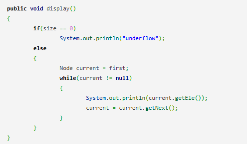 <p><span>What is the functionality of the following piece of code?</span><br><span>a) display the list</span><br><span>b) reverse the list</span><br><span>c) reverse the list excluding top-of-the-stack-element</span><br><span>d) display the list excluding top-of-the-stack-element</span></p>