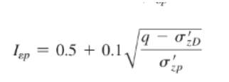 <p><strong>What depth do you use for σ’zp</strong></p>