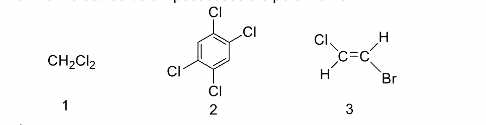 <p>which possesses a dipole moment </p>