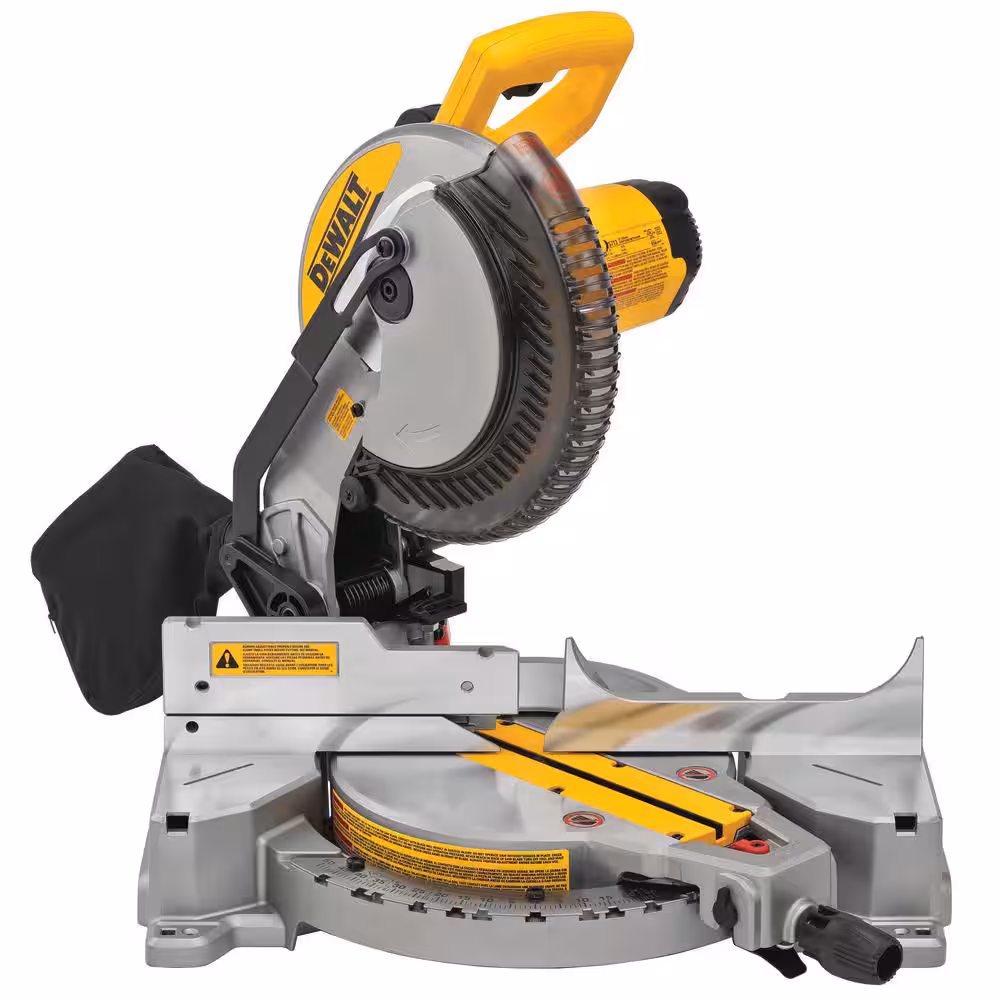 <p>Saw mounted on a pivoting base for cutting precise angled joints and various angles.</p>