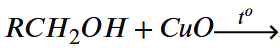 <p>Phản ứng oxh ko hoàn toàn +CuO (alcohol I)</p>
