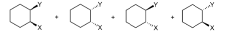 <p>add at different times, carbocation/carbon radical intermediate forms; can have same side or different sides</p>