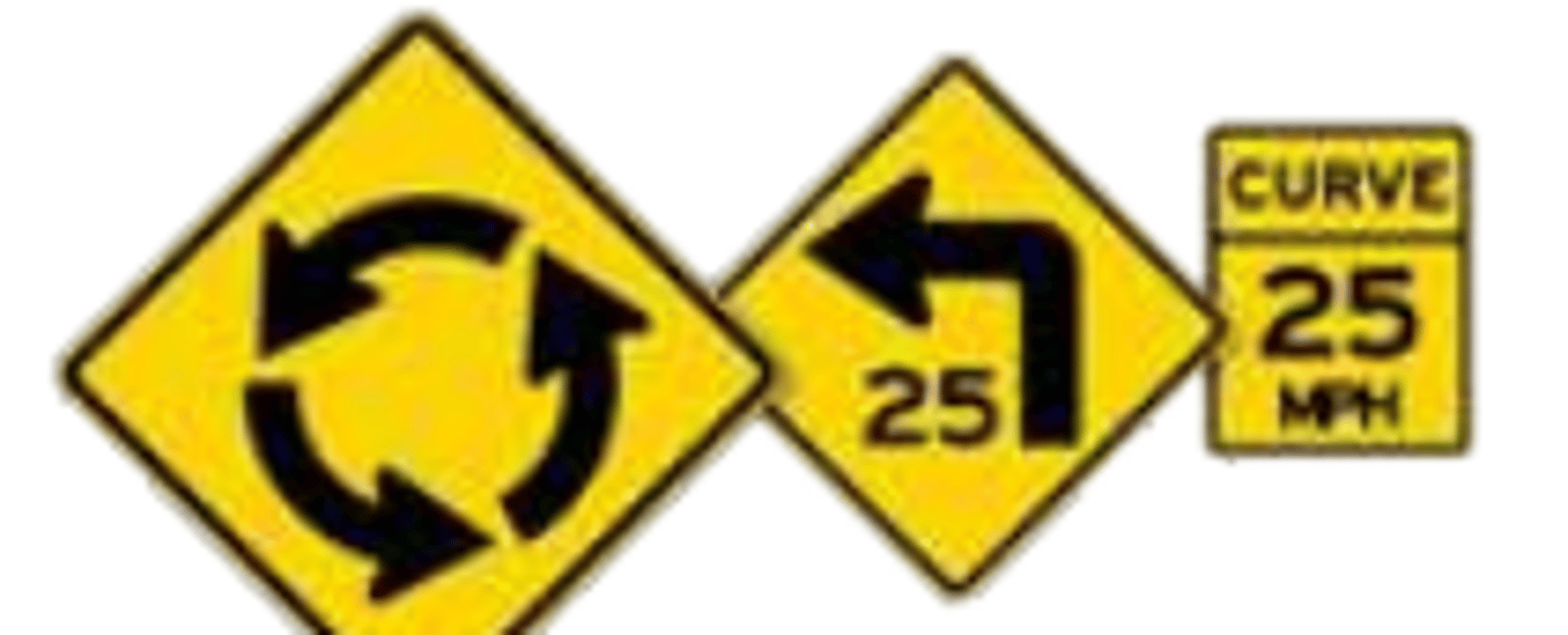 <p>Indicates recommended speed for safe travel.</p>
