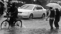 <p>flooded, overcome, overwhelmed, excessive amount. e.g. We have been inundated with requests for help.</p>
