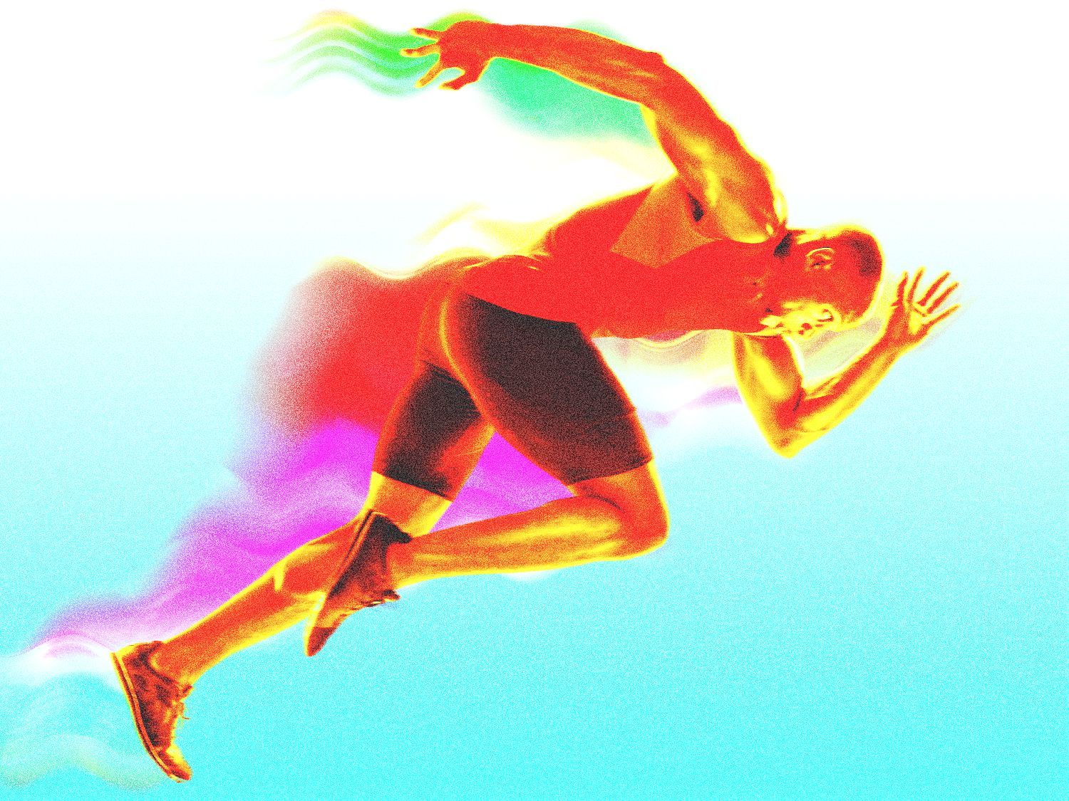<p>Moving very quickly; often shown with an image of a fast animal, like a cheetah.</p>