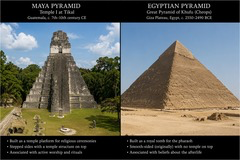 <p>Students compare a Maya pyramid with an Egyptian pyramid. Which conclusion BEST reflects the differing functions?</p>