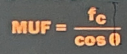 <p>The highest frequency that will be returned down to the earth at a given distance when beamed at a specific angle other than the normal.</p>