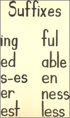 <p>A word part added to the end.</p>