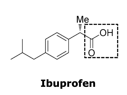<ul><li><p>both</p></li><li><p>acidic</p></li><li><p>forms a salt in basic solution</p></li><li><p>phase 1: stable</p></li><li><p>phase 2: glucouronidation</p></li></ul><p></p>