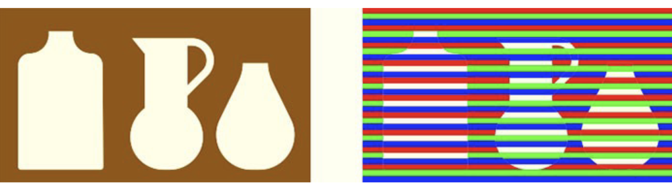 <p>Perpetual effect where colors bleed into each other, each taking on some chromatic quality of the other. </p>