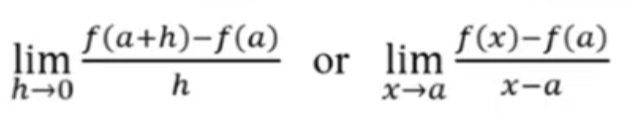 <p>at x=a. Instantaneous rate of change.</p>