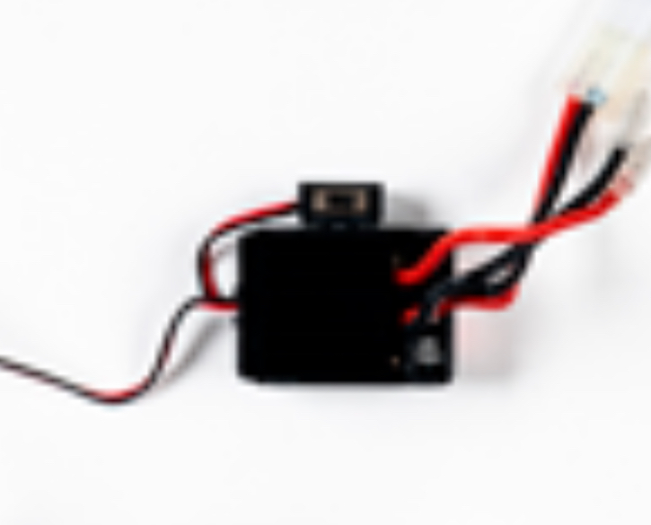 <p>Electronic Speed Controller (ESC) - regulates power to the motor so you can control speed and direction</p>