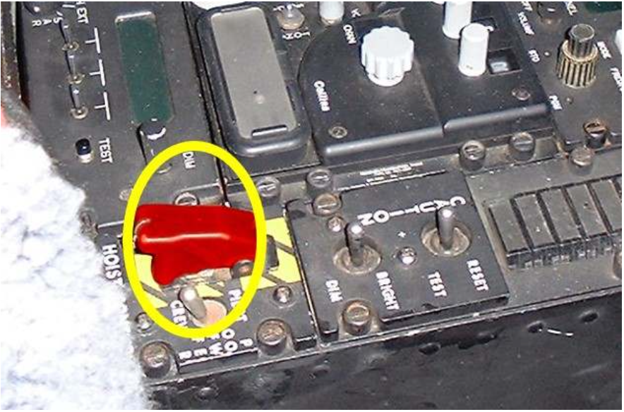 <p>switches in the cockpit - with cooper saftey wire</p>