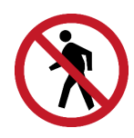 <p>No Pedestrian Crossing</p>