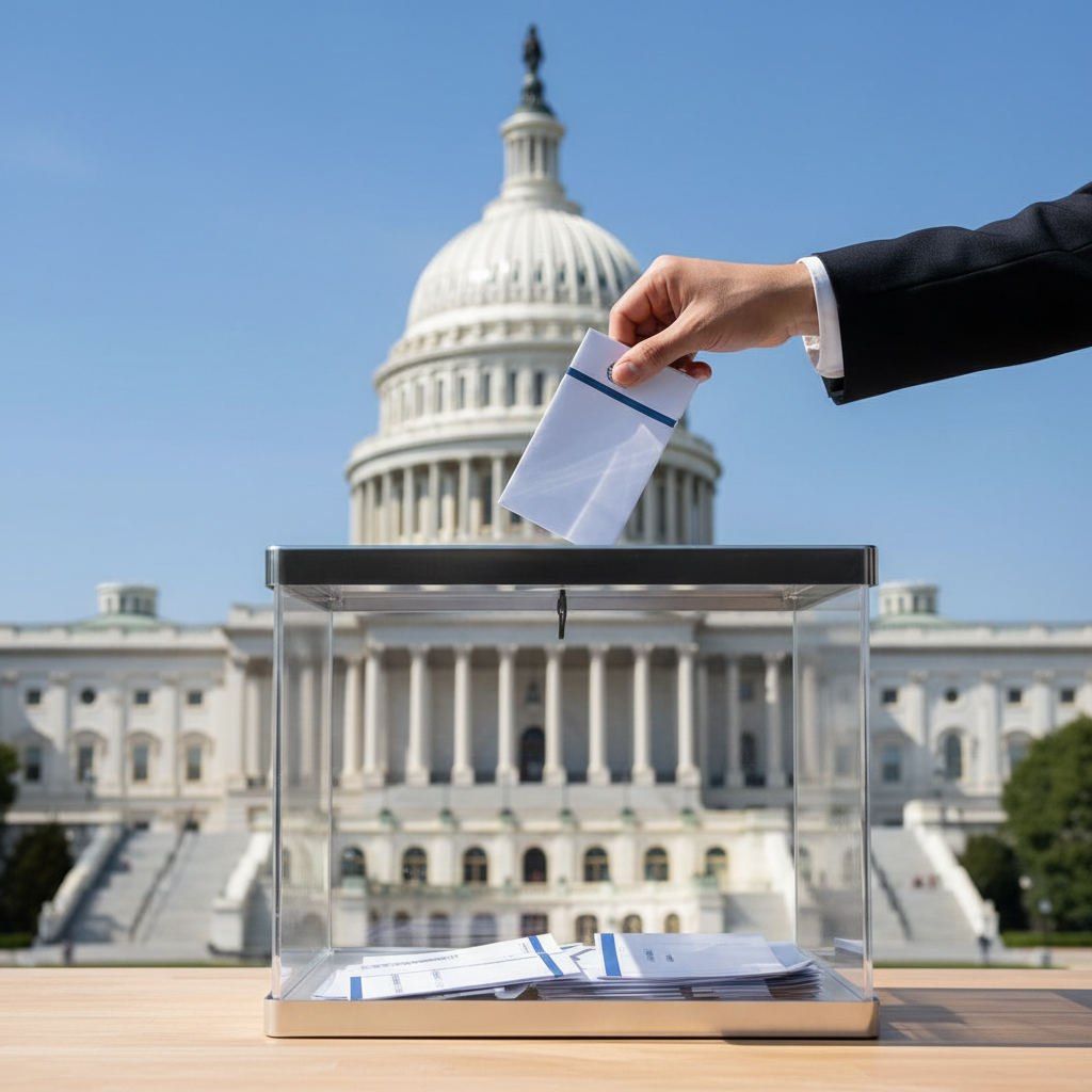 <p>An election where people vote for members of parliament and senators.</p>