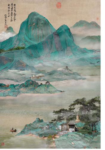 <ul><li><p>converted garbage piles → inspired by old landscape painting</p></li><li><p>economic growth in China → great but very bad for the climate </p></li></ul><p></p>