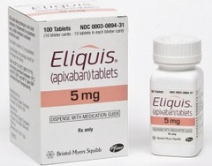 <p>Apixaban</p><p>Direct factor Xa inhibitor anticoagulant</p><p>Prevent stroke &amp; embolisms</p>