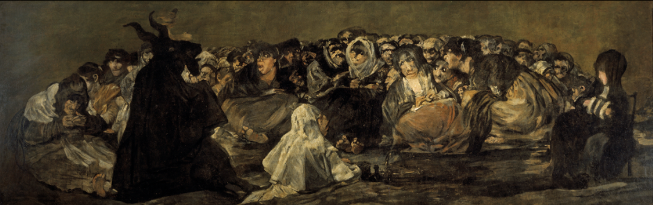 <p><span>Black paintings - Francisco de Goya: Aquelarre o El Gran Cabrón (Witches' Sabbath or The Great He-Goat) </span></p>