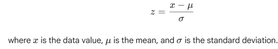 <p><span style="background-color: transparent;">a value used to transform a normal distribution into a standard scale to make calculating probabilities easier</span></p>