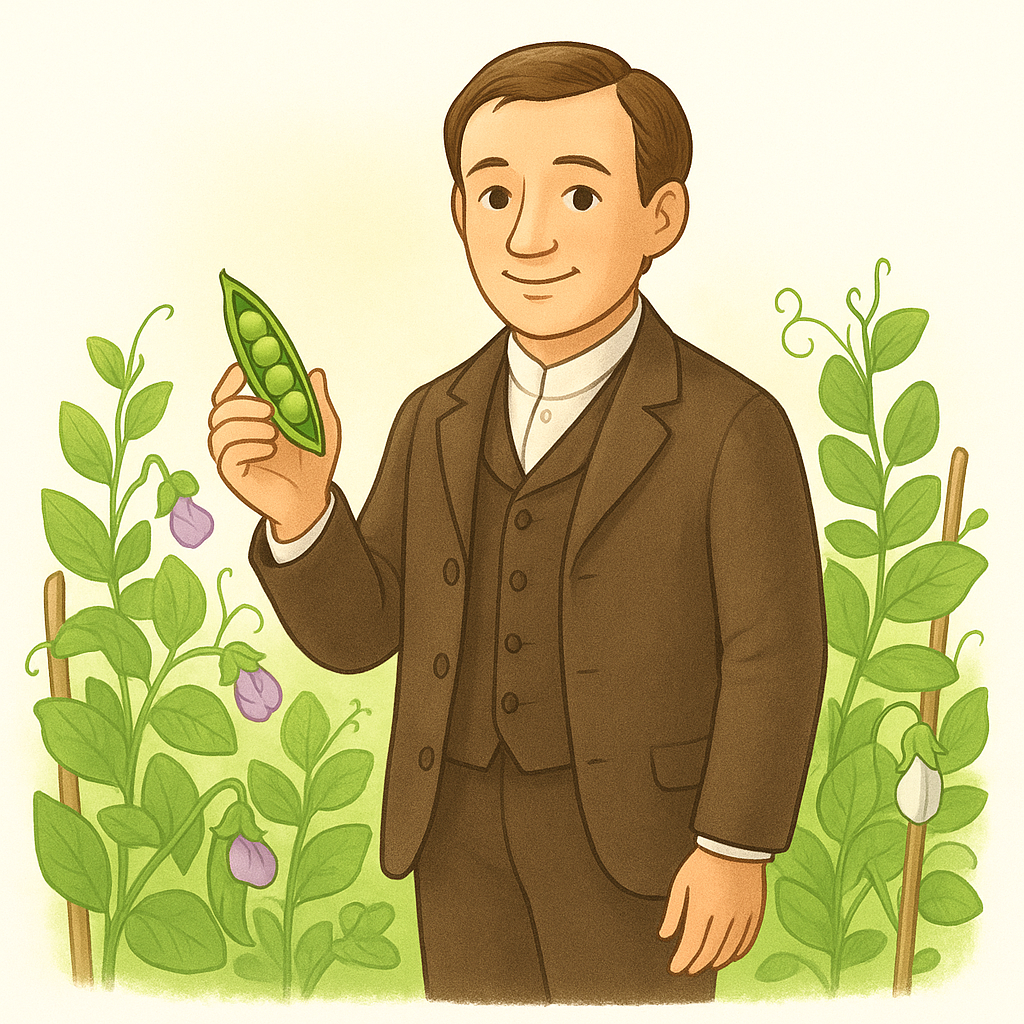 <p>The person who discovered the basic principles of heredity by studying garden pea plants.</p>