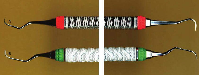 <p><strong>Unpaired </strong>(Dissimilar) — A</p><ul><li><p>2 different working ends </p></li><li><p>Example: Explorer and probe combination</p></li></ul><p></p><p><strong>Paired </strong>(MIrror images) — B</p><ul><li><p>Working ends are mirror images of each other </p></li><li><p>Example: Gracey 11/12 curet</p></li></ul><p></p>