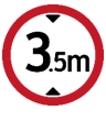 <p>No Entry: Vehicle Height over 3.5 Meters</p>