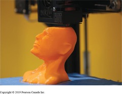 <p>To print a design using the 3D printer, which pushes out filament layer by layer to make an object</p>