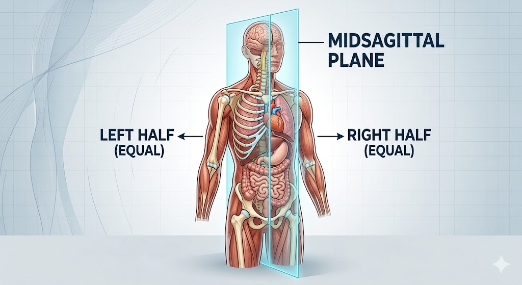 <p>3) Midsagittal Plane</p>