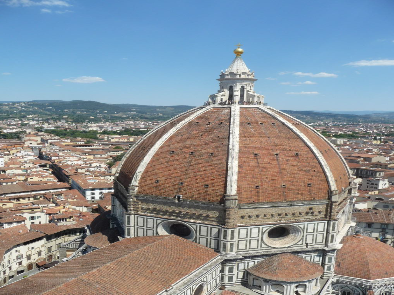 <p>Filippo Brunelleschi, Projet pour le mécanisme d’un engin de levage. Maquette pour le lanternon de la coupole de Santa Maria del Fiore , montrant la construction du sommet de la coupole (1430 1446) (Musée de l’oeuvre de la cathédrale).</p>