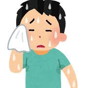 <p>to sweat</p>