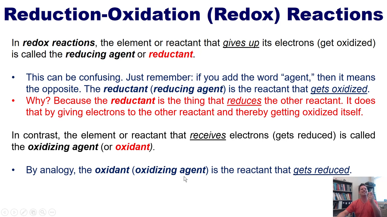 <p>The reactant that gets reduced </p>