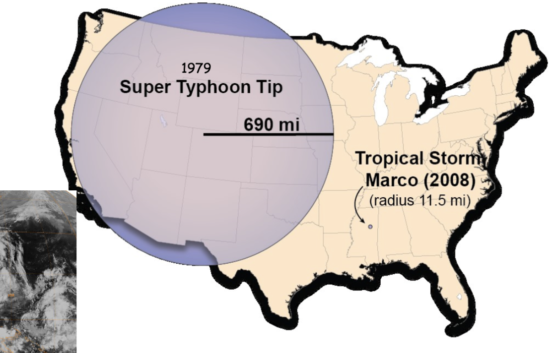 <p>Diameters of tropical cyclones ____ considerably with erratic paths</p>