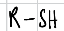 <p>A sulfur analog to alcohol where sulfur replaces oxygen</p>