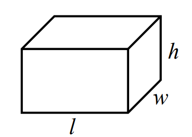 <p>Formula for volume of a rectangular prism</p>