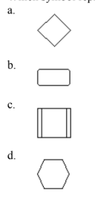<p><strong>Which symbol represents a decision?</strong></p>