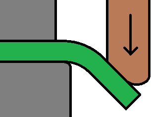 <p>biegen</p>