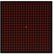 <p>standard chart but red on black</p><p></p><p>to be used in cases of colour scotoma</p>