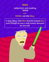 <p>sickly pale; weak</p>