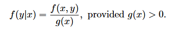 <p>The given random variable goes at bottom</p>