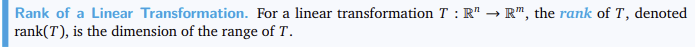 <p>Rank is used to measure compressibility. Rank 0 means sends everything to vector 0, 1 to a line, etc.</p>