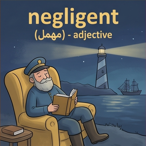 <p>failing to take proper care over something.</p>