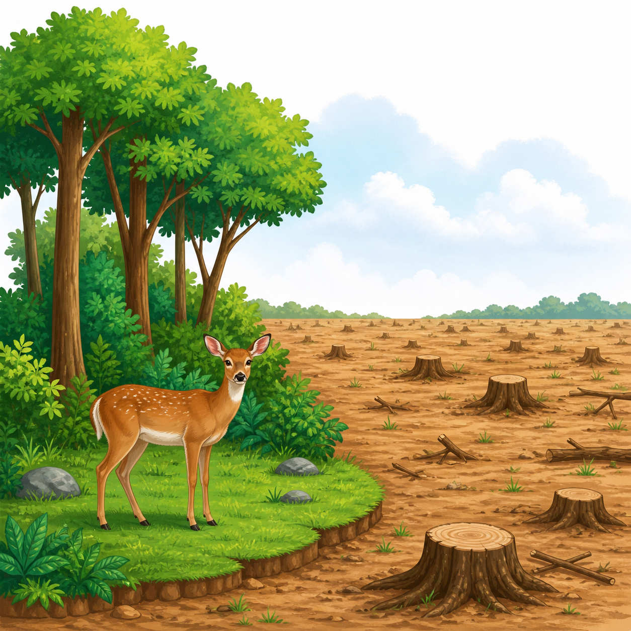 <p>The destruction of a natural home, which is the biggest threat to most organisms.</p>