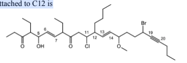 <p>The alkyl group attached to C12 is</p>