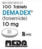 <p>torsemide</p><p>5- 20mg/day</p>