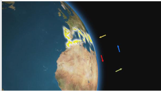 <p>30-40* N/S latitude</p><p>subtropical high pressure systems maintain dry conditions in the summer</p><p>cold ocean currents along western coasts help to stabilize summer climate aka ocean currents keep the air dry</p><p>WINTER - subtropical high pressure system shrinks and moves towards subpolar regions → low pressure system takes over and rains</p><p>LONG STORY SHORT - high pressure summer, low pressure winter</p>