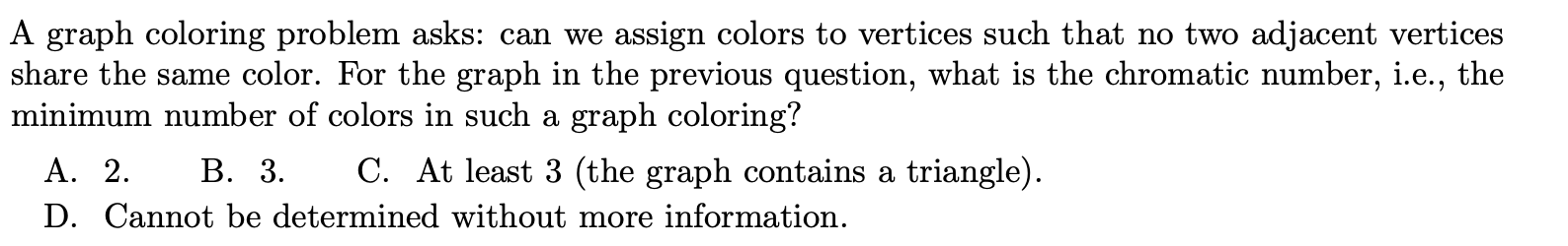 <p>Can be multiple correct or none</p>